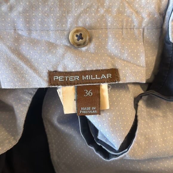 Peter Millar Lightweight Blue Cotton Khaki Dress Pants size 36 - Picture 6 of 8